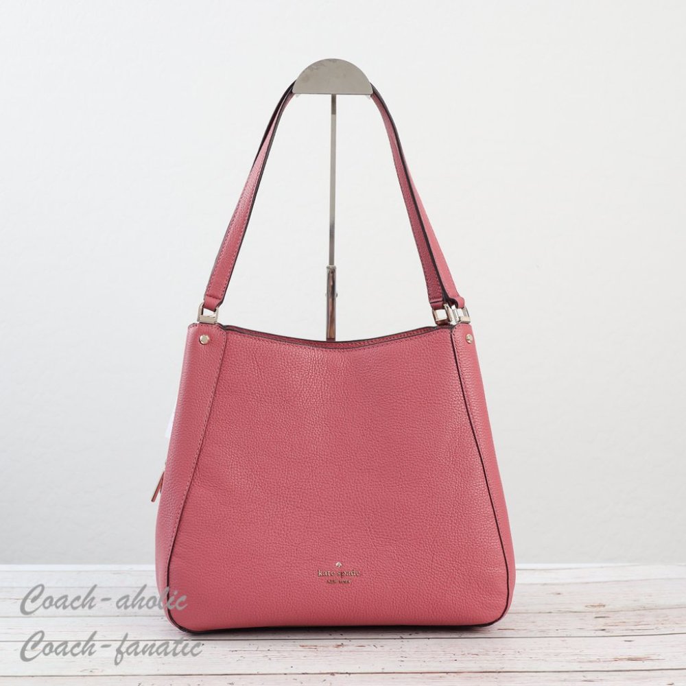 Kate Spade Leila Medium Triple Compartment Shoulder Bag in Pomegranate